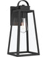 Hedry Large Outdoor Wall Lantern with Clear Glass Panels Matte Black