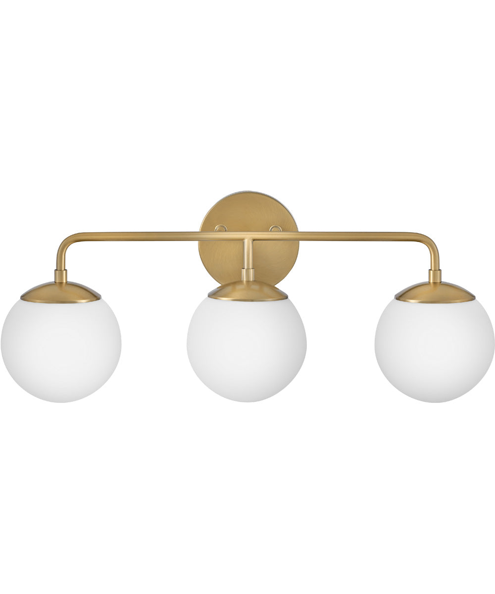 Julep 3-Light Medium Three Light Vanity in Lacquered Brass