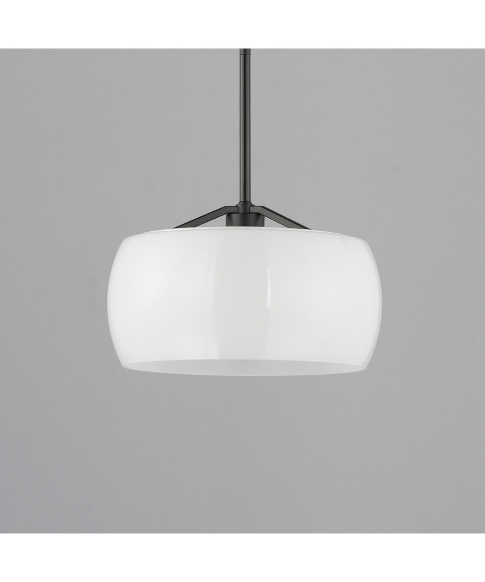 Glazed Single Pendant White / Black