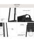 Hedry Large Outdoor Wall Lantern with Clear Glass Panels Matte Black