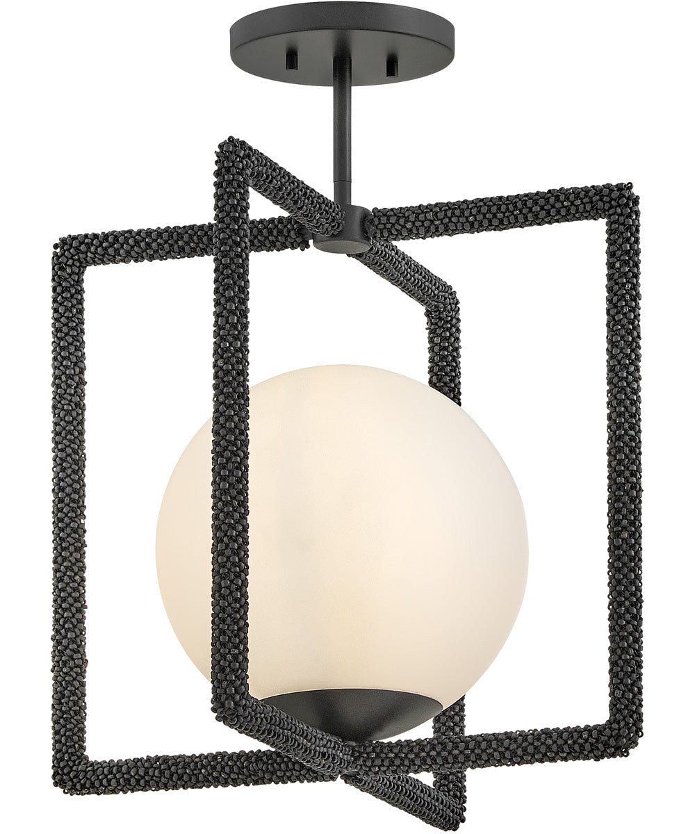 Keona 1-Light Medium Convertible Semi-Flush Mount in Painted Black Oxide