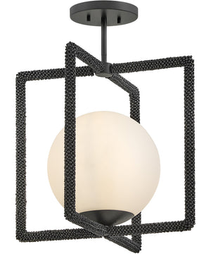 Keona 1-Light Medium Convertible Semi-Flush Mount in Painted Black Oxide
