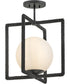 Keona 1-Light Medium Convertible Semi-Flush Mount in Painted Black Oxide