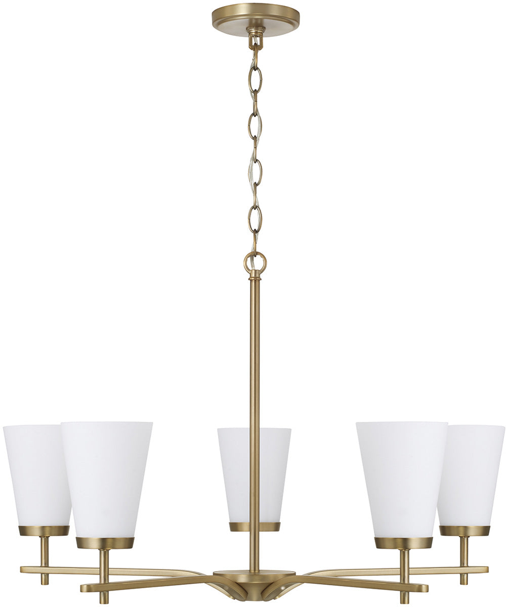 Drake 5-Light Chandelier Aged Brass