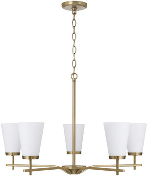 Drake 5-Light Chandelier Aged Brass