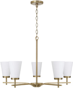 Drake 5-Light Chandelier Aged Brass