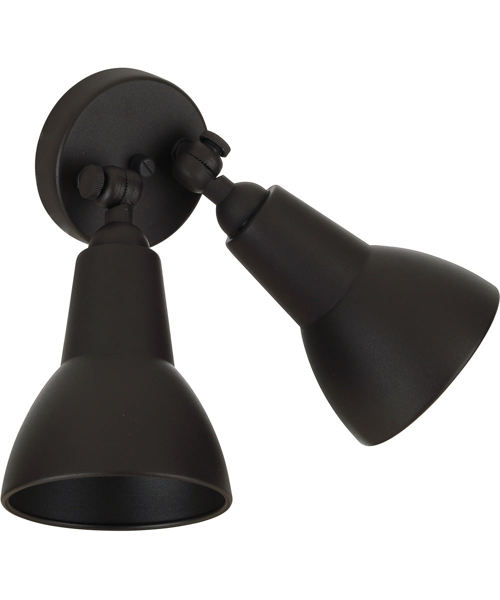 Flood Light 2-Light Outdoor Lighting Dark Textured Bronze