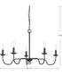 Canebrake 5-Light Chandelier Light Matte Black
