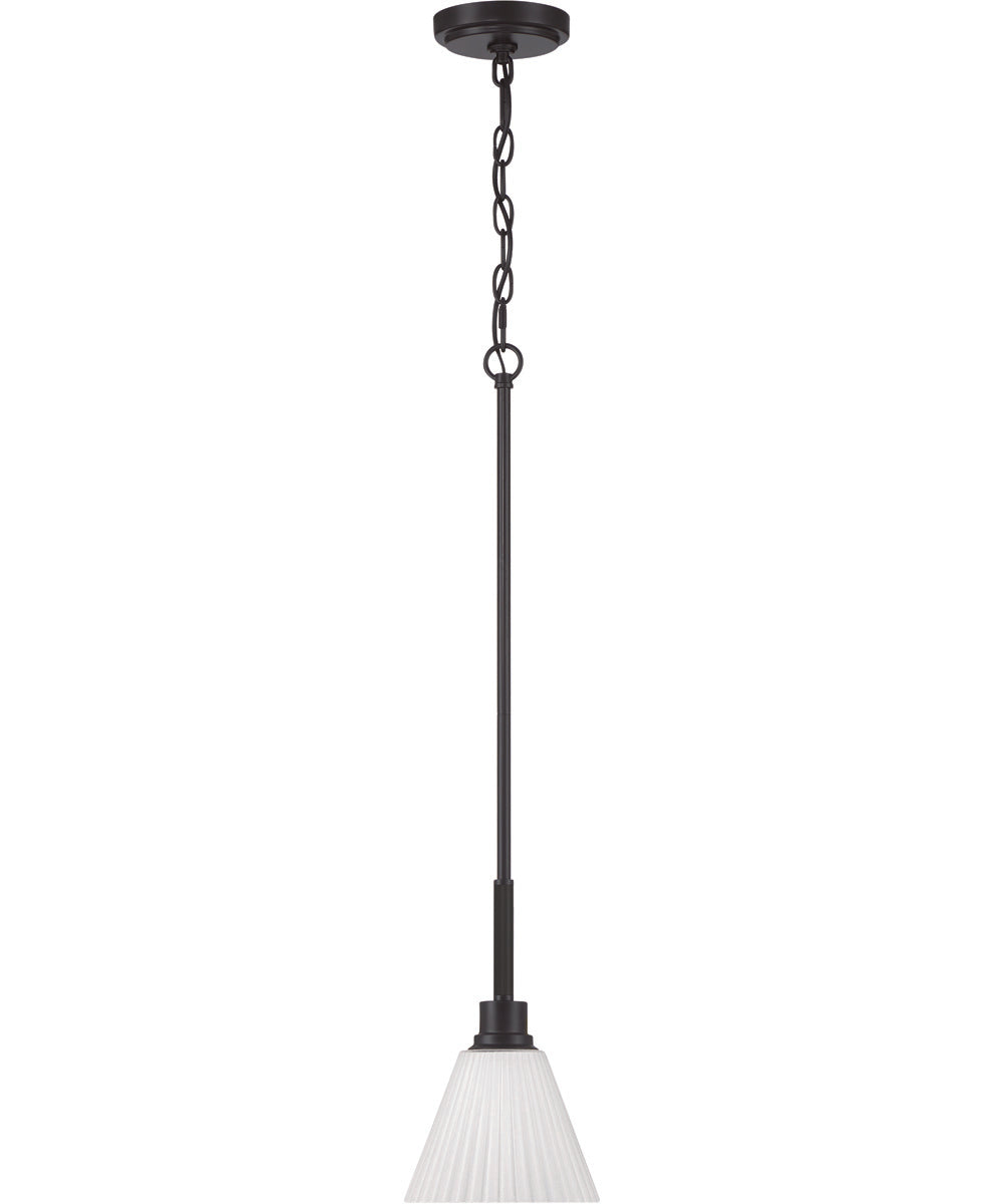 Pleated II 1-Light Lighting Flat Black