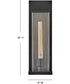 Torrent 1-Light Medium Wall Mount Lantern in Black