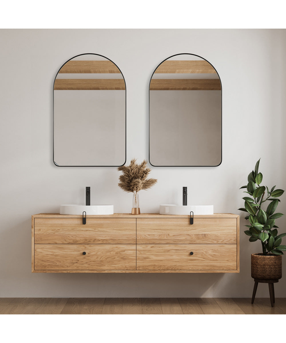 22x34" Wall Mirror in Satin Black