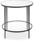 Accent Furniture with Tempered Glass and Mirror Satin Black