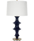 Coil Sculpted Blue Table Lamp