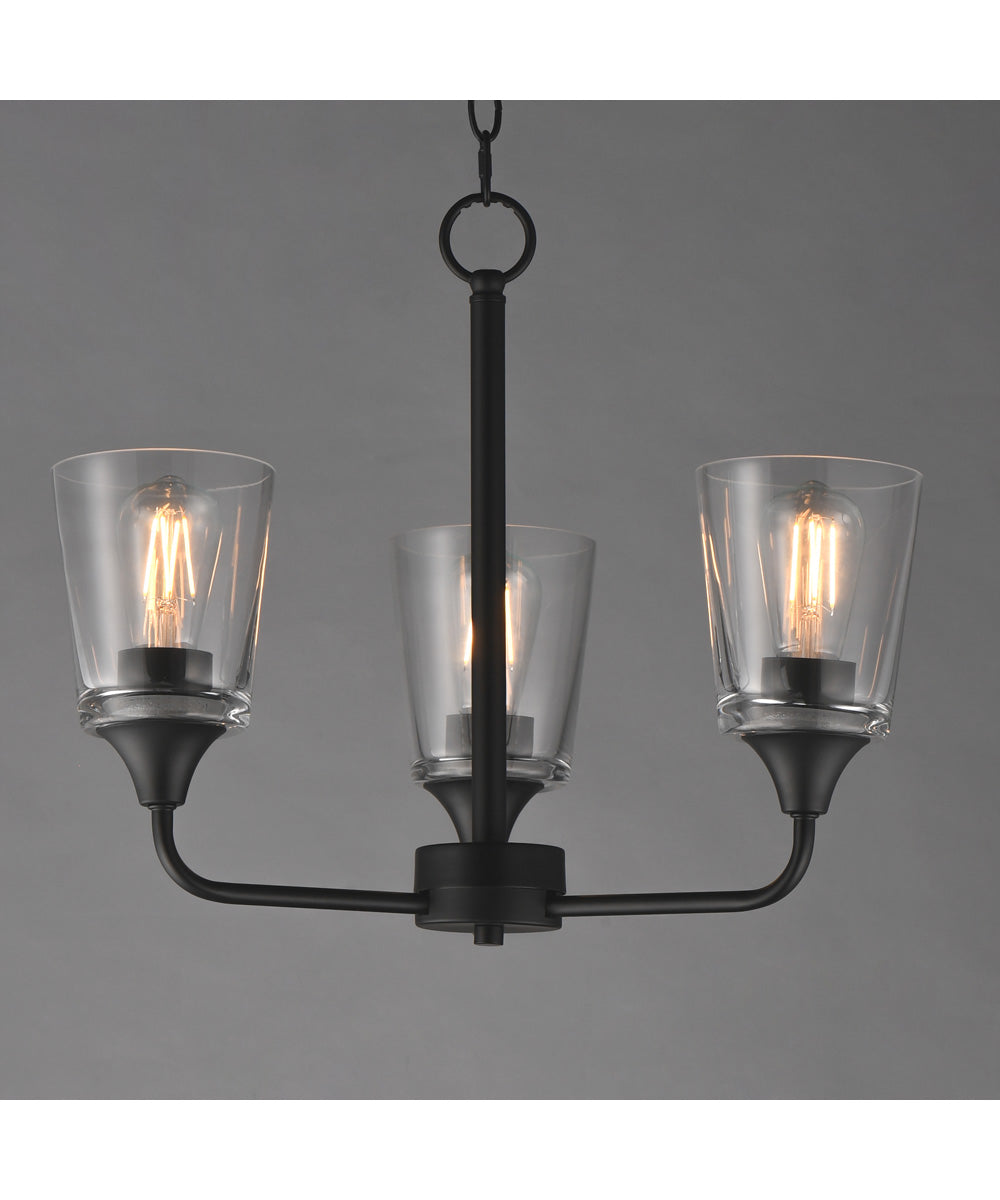 Hudson 3-Light Chandelier Black