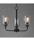 Hudson 3-Light Chandelier Black