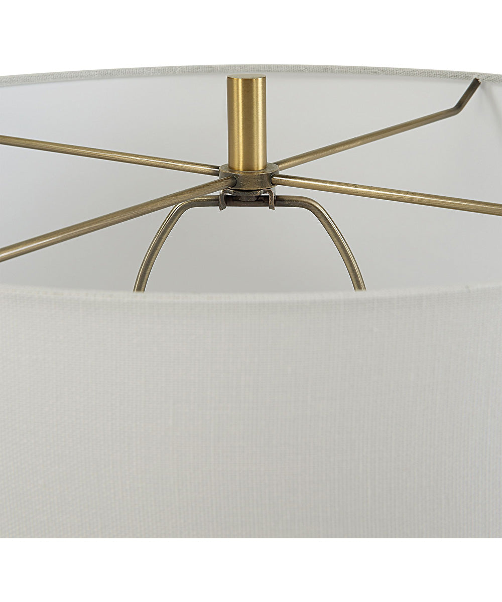 Window Pane White Table Lamp