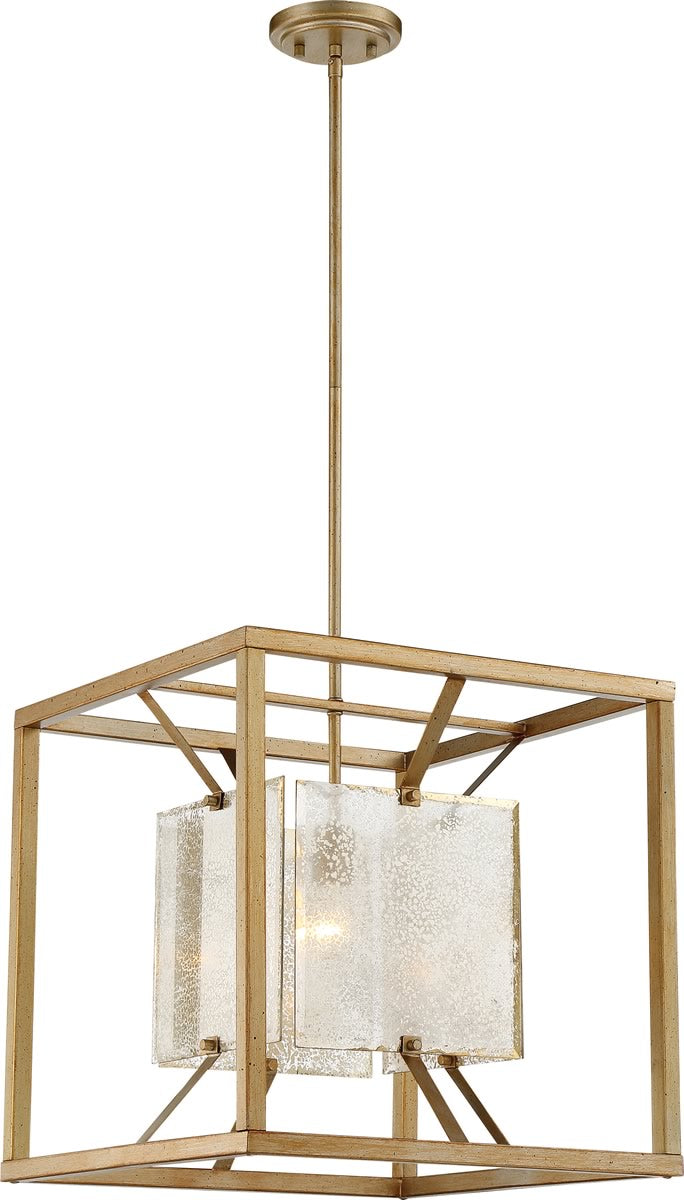 18"W Stanza 1-Light Pendant Antique Gold