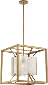 18"W Stanza 1-Light Pendant Antique Gold