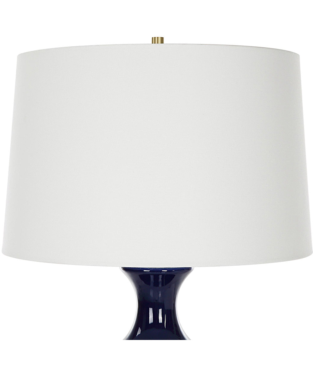 Coil Sculpted Blue Table Lamp