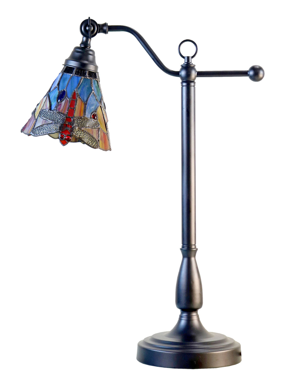 La Anza 24 Inch  Tall Handmade Tiffany Desk Lamp