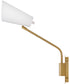 Bray 1-Light Medium Swing Arm Single Light Sconce in Lacquered Brass