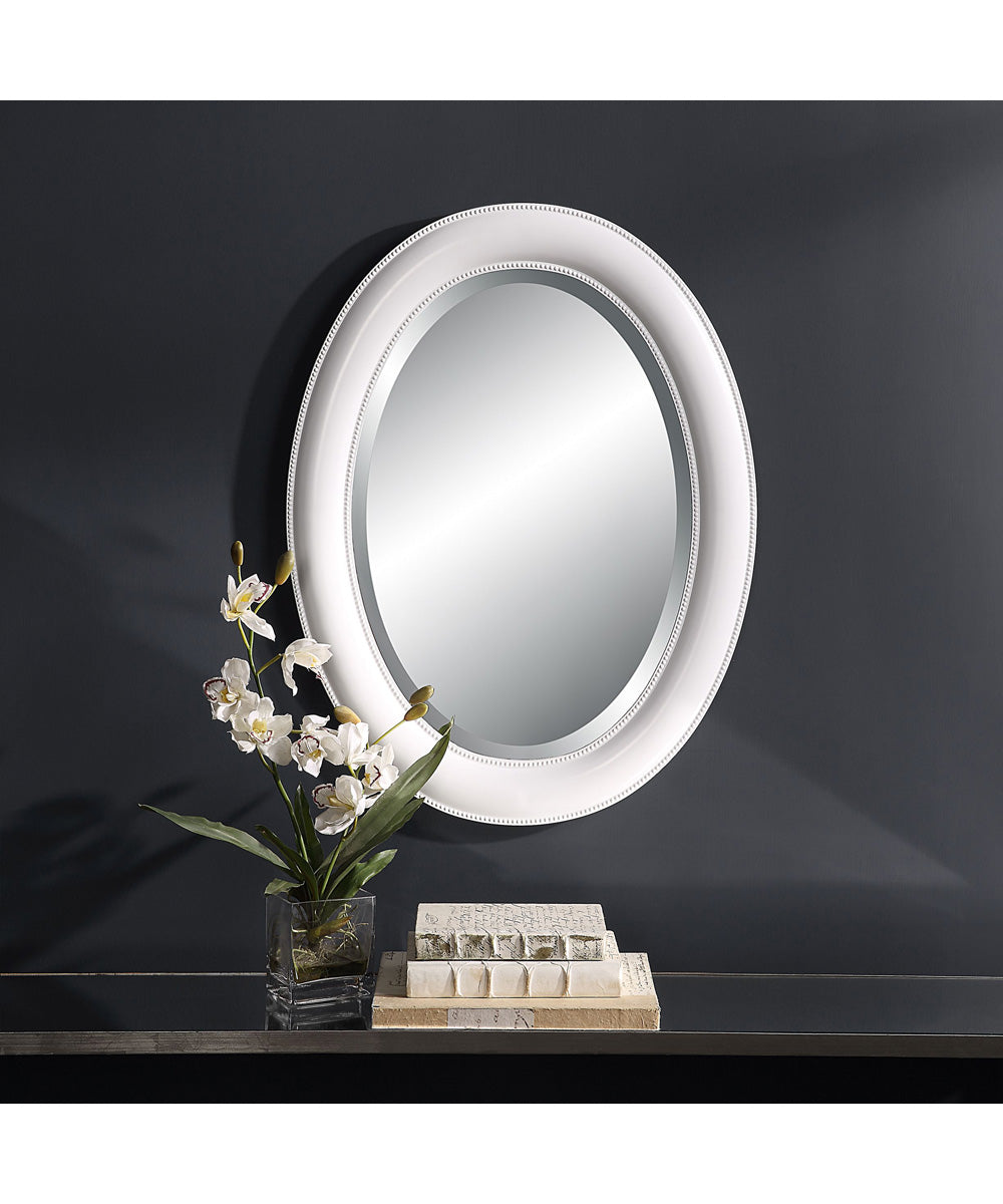 22x30" Wall Mirror in a Clean Crisp White Finish