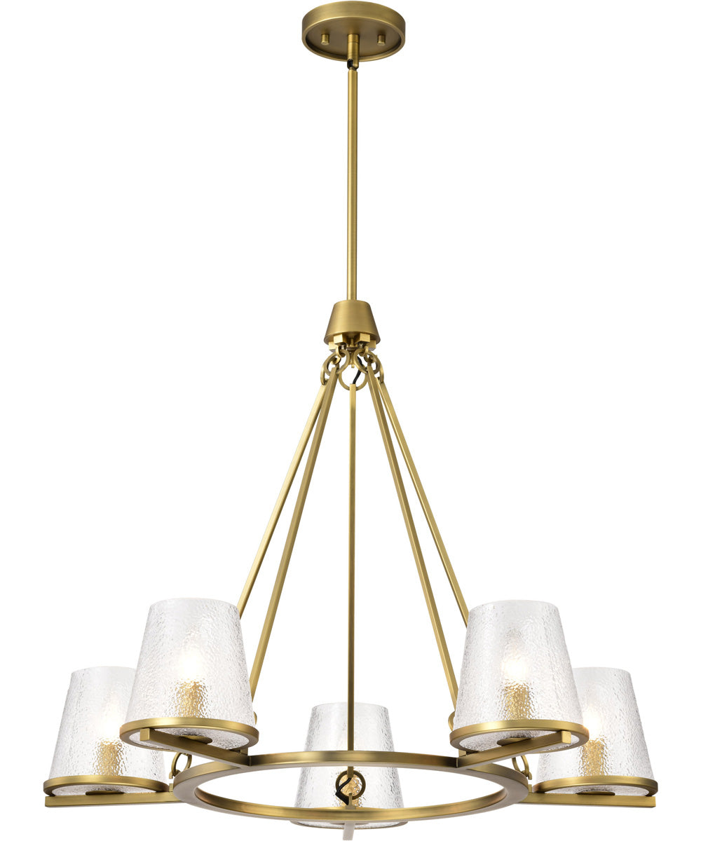 Valentine 5-Light Chandelier Vintage Brass