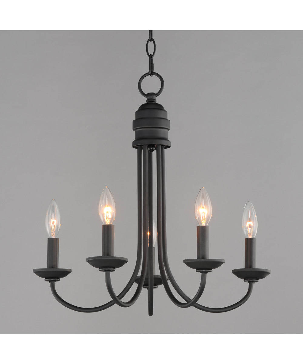 Logan 5-Light Candle Chandelier Black