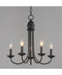 Logan 5-Light Candle Chandelier Black