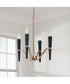 Enzo 4-Light Chandelier Aged Brass and Black