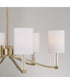 Ingrid 6-Light Chandelier Matte Brass