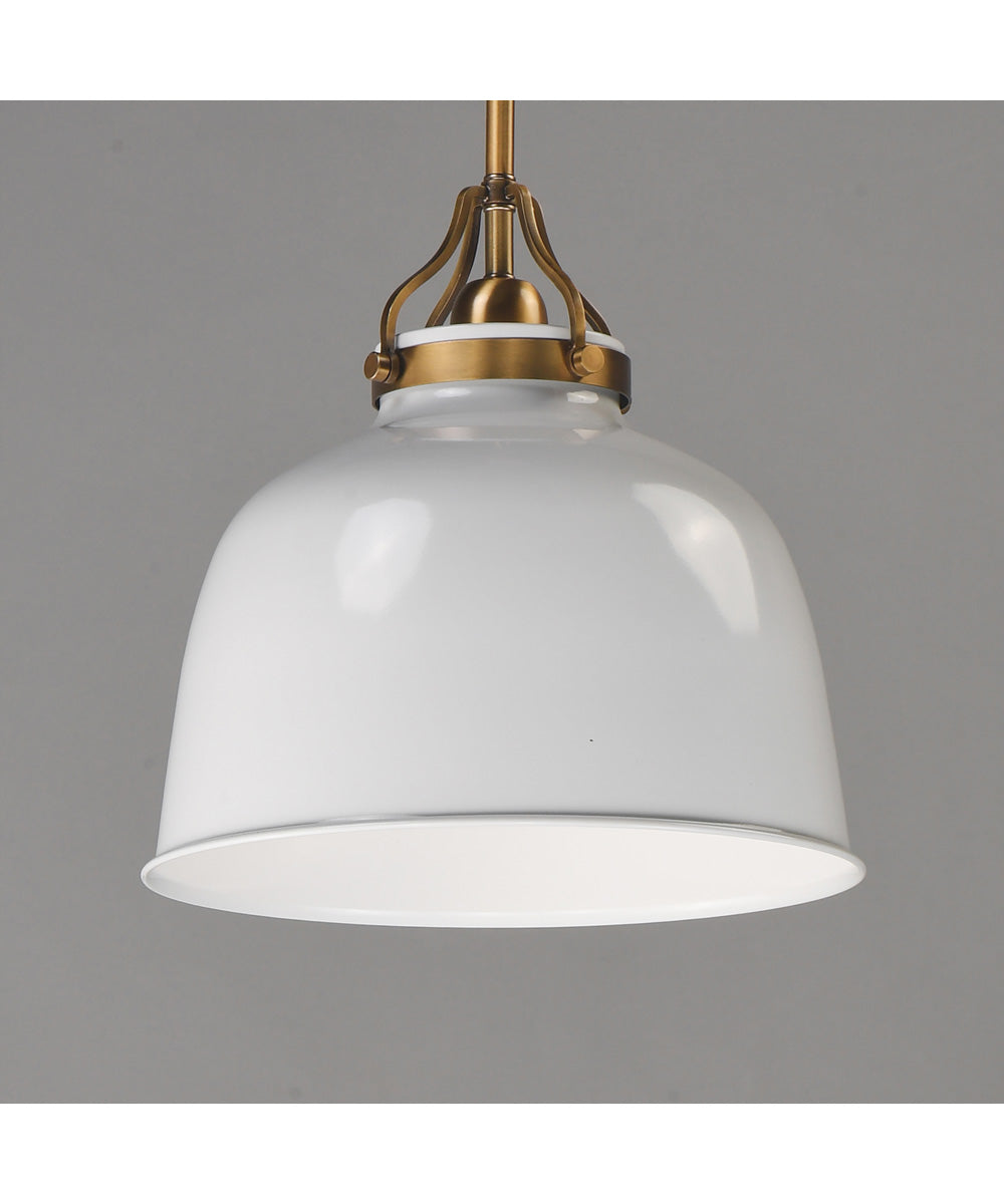 Hollis 12 inch Pendant Natural Aged Brass