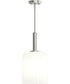 Reines 1-Light Pendant with Opal Glass Shade Brushed Nickel