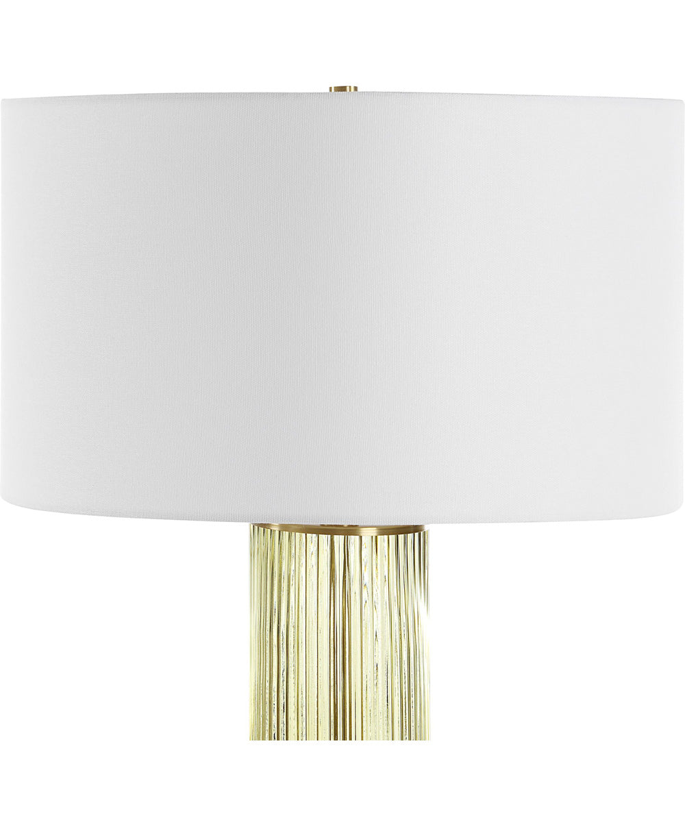 Mirah Olive Glass Table Lamp