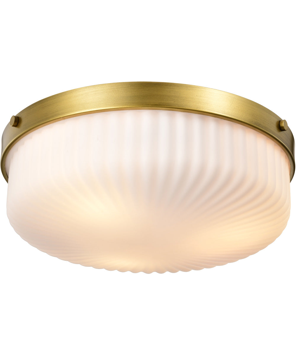 Solara 3-Light Close-to-Ceiling Natural Brass