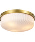 Solara 3-Light Close-to-Ceiling Natural Brass