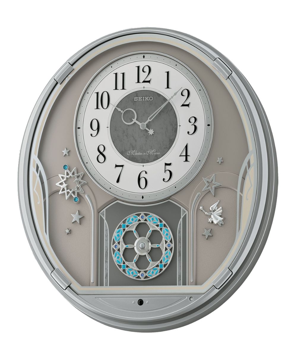 16"H Melodies in Motion Clock  with 18 Melodies