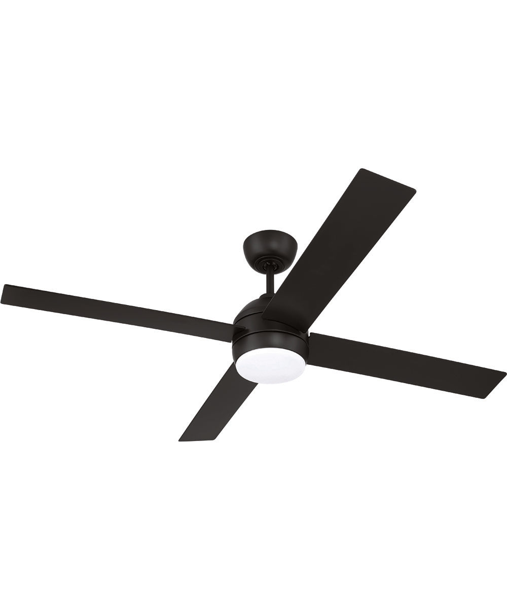 Kelsey 52" 4-blade Indoor Ceiling Fan 1-Light Fan Flat Black
