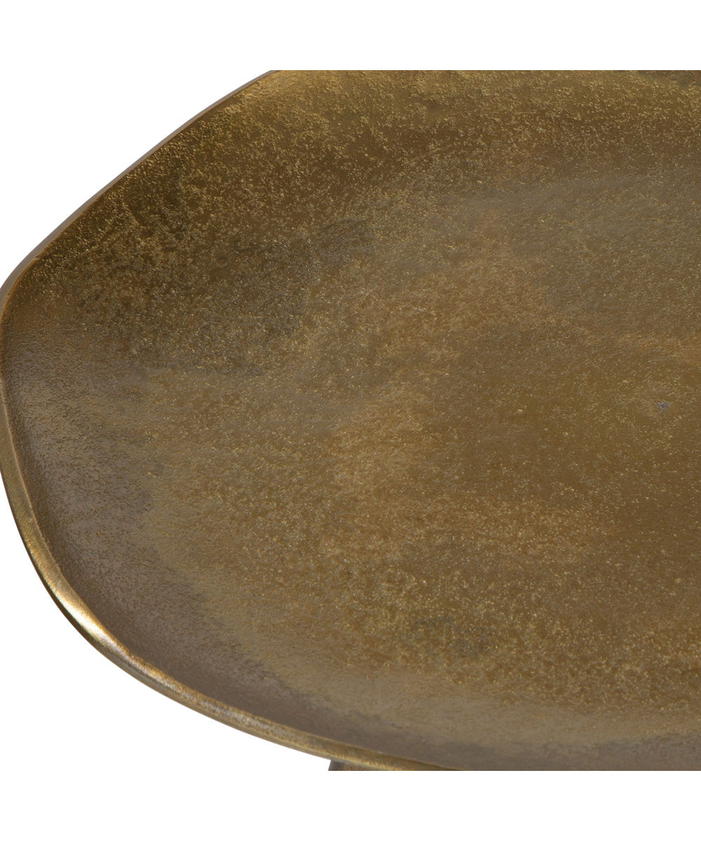 Lily Pad Antique Brass Accent Table