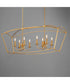 Plumette 8-Light Linear Pendant Gold Leaf