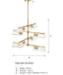 Latitude 8 Light Chandelier  Brushed Gold