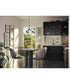 Vertex 3-Light Clear Glass Convertible Chandelier Matte Black