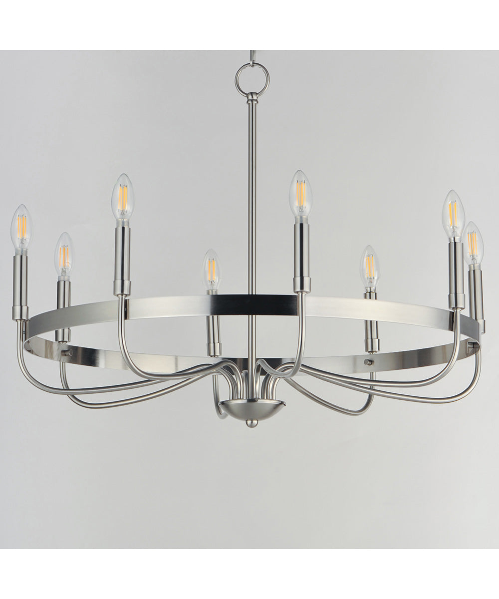 Frankie 8-Light Chandelier Satin Nickel