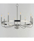Frankie 8-Light Chandelier Satin Nickel