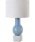 Clear Sky Blue Glass Table Lamp