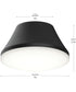 Avra Medium 2-Light Flush Mount with Etched White Glass Shade Matte Black
