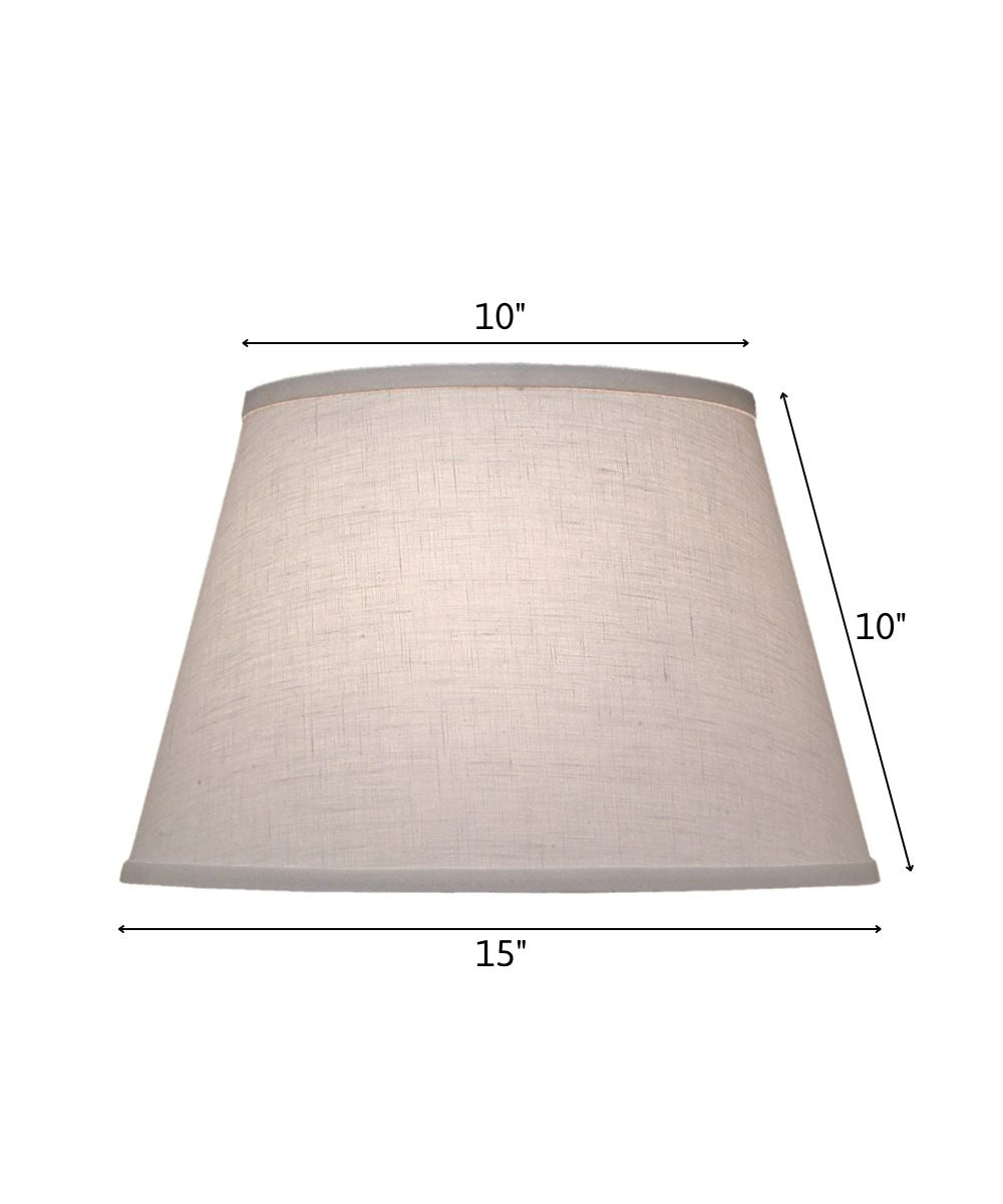 10x15x10 Cream Aberdeen Tapered Drum Hardback Lampshade
