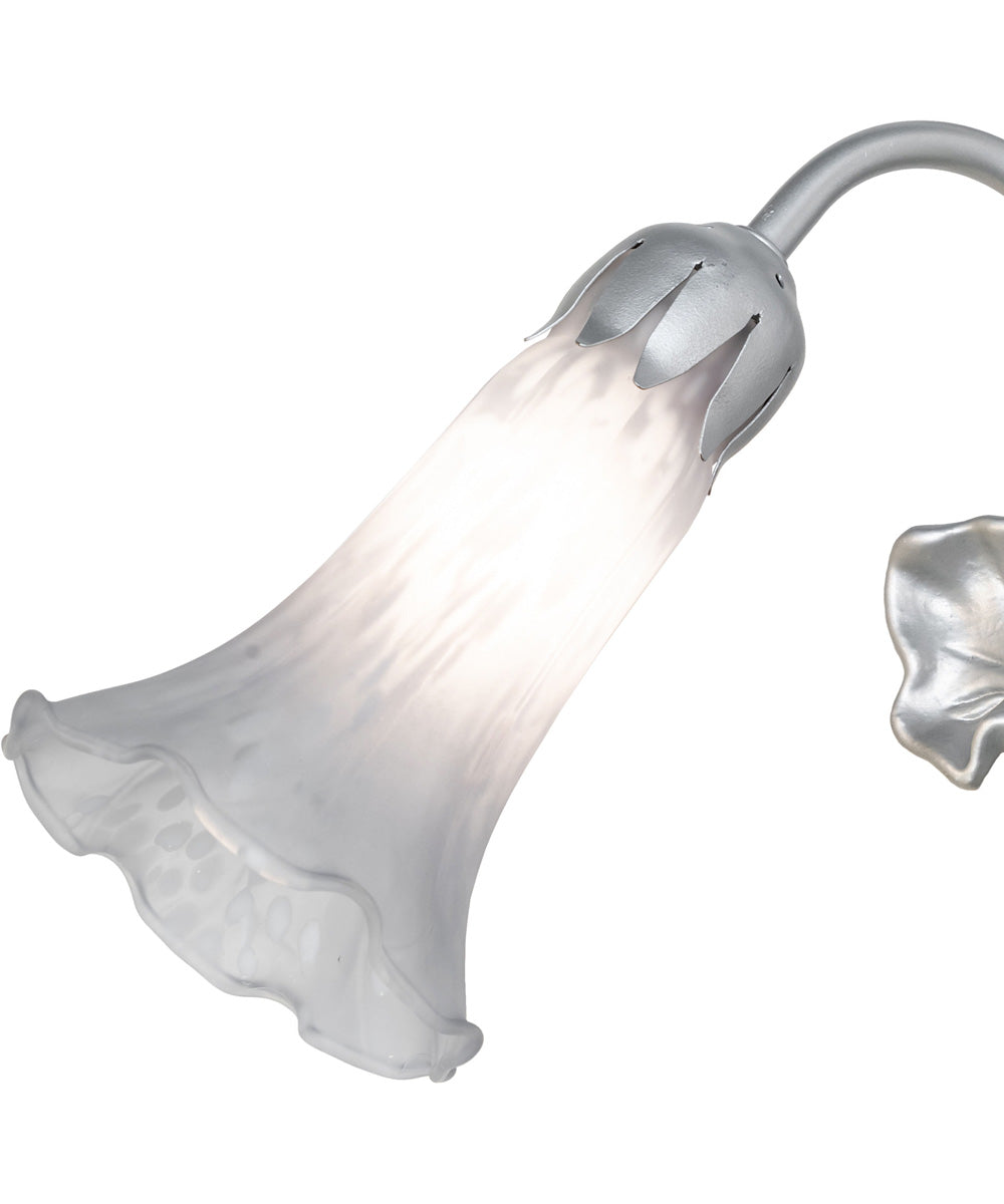 14" Wide Gray Tiffany Pond Lily 2 Light Wall Sconce