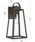 Hedry Large Outdoor Wall Lantern with Clear Glass Panels Antique Bronze