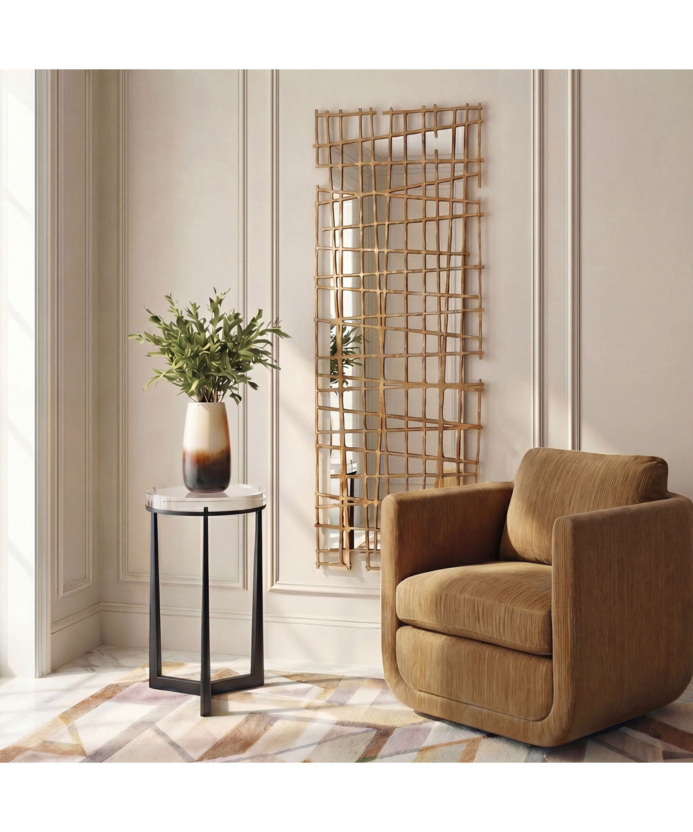 Golden Intersection Mirrored Wall Decor